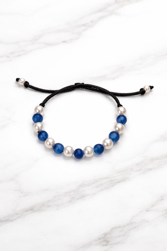 Pulsera de perlas e hilo